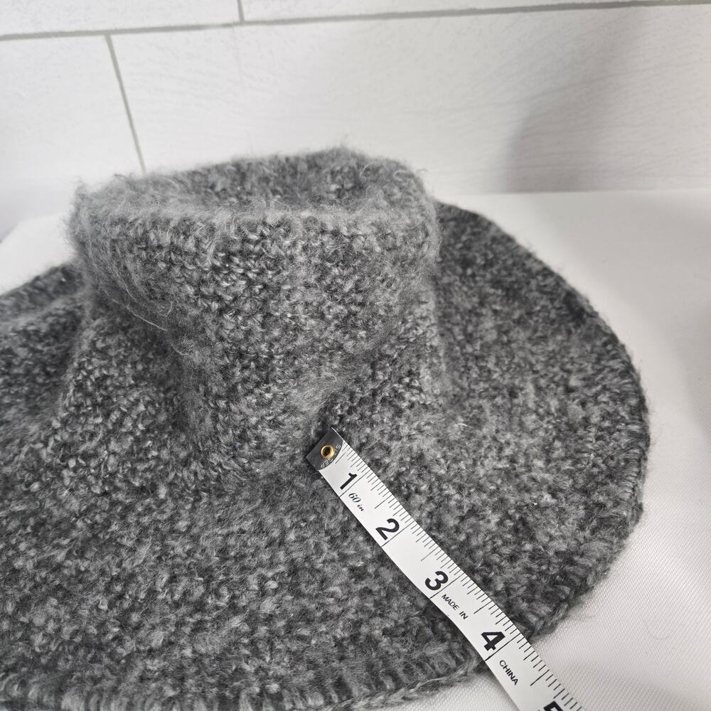 Wooden Ships Paola Buendia Bucket Hat Anthropologie Gray Knit Mohair Boho - Picture 6 of 7
